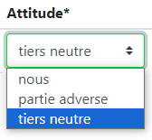 Choix de l’attitude